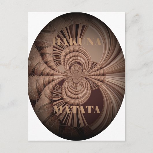 Aardse Hakuna Matata Art Print Briefkaart (Voorkant)