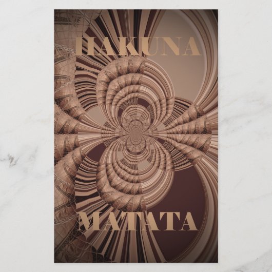 Aardse Hakuna Matata Art Print Briefpapier (Voorkant)