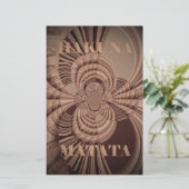 Aardse Hakuna Matata Art Print Briefpapier (Staand voorkant)