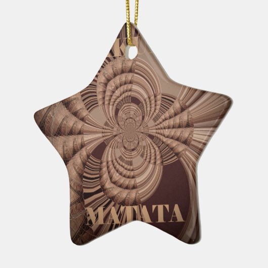 Aardse Hakuna Matata Art Print Keramisch Ornament (Links)