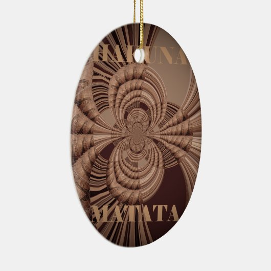 Aardse Hakuna Matata Art Print Keramisch Ornament (Rechts)