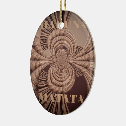 Aardse Hakuna Matata Art Print Keramisch Ornament (Links)