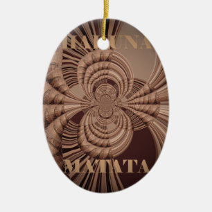 Aardse Hakuna Matata Art Print Keramisch Ornament