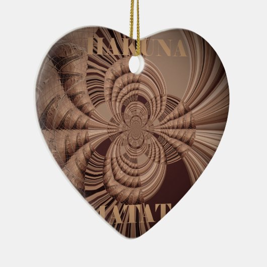 Aardse Hakuna Matata Art Print Keramisch Ornament (Rechts)