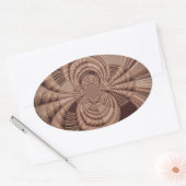 Aardse Hakuna Matata Art Print Ovale Sticker (Envelop)