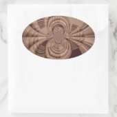 Aardse Hakuna Matata Art Print Ovale Sticker (Tas)