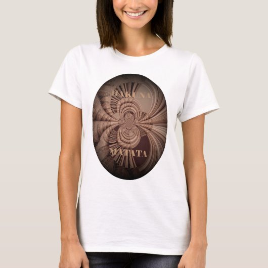 Aardse Hakuna Matata Art Print T-shirt (Voorkant)
