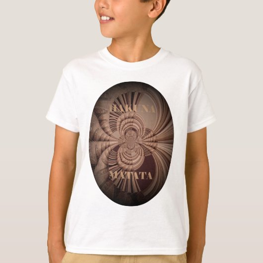 Aardse Hakuna Matata Art Print T-shirt (Voorkant)