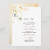 Aardse Herfst tinten Elegant bruiloft menu (Voorkant / Achterkant)