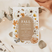 Aardse Herfst Wildflower Baby shower Kaart