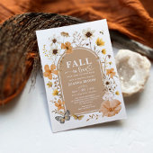 Aardse Herfst Wildflower Baby shower Kaart