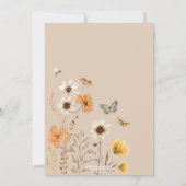 Aardse Herfst Wildflower Miss Onederful 1e verjaar Kaart (Achterkant)