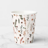Aardse Herfst Wildflower Pattern Papieren Bekers (Links)