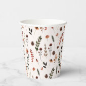 Aardse Herfst Wildflower Pattern Papieren Bekers (Rechts)