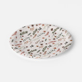 Aardse Herfst Wildflower Pattern Papieren Bordje (Gekanteld)