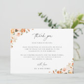 Aardse herfstbloem bedankkaart (Staand voorkant)