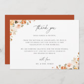 Aardse herfstbloemen bedankkaart (Voorkant / Achterkant)