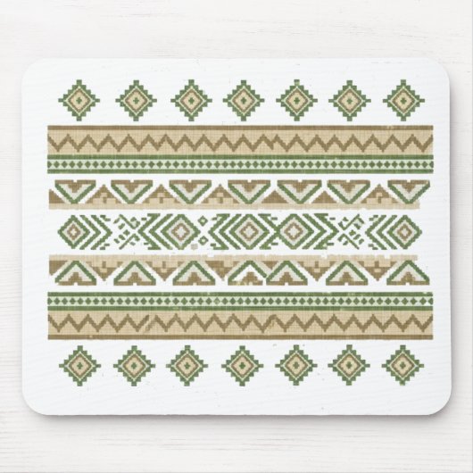 Aardse Ikat Tapijt Muismat (Voorkant)