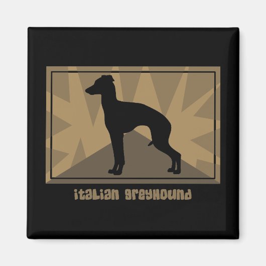 Aardse Italiaanse windhond Magneet (Voorkant)