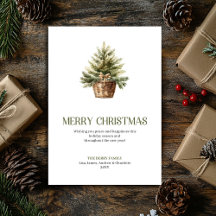 Aardse Kerstboom Zak Salie Ivoor Moderne Kaart