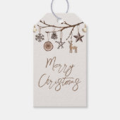 Aardse kerstcadeau Label Cadeaulabel (Voorkant)