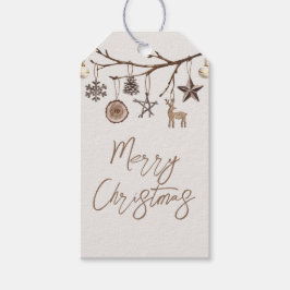 Aardse kerstcadeau Label Cadeaulabel