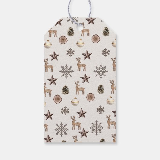 Aardse kerstcadeau Label Cadeaulabel (Achterkant)