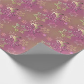 Aardse kleur Sneeuwvlokken w / Herten Cadeaupapier (Hoek)