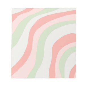 Aardse kleur Wavy Stripe Minimalistische Lente Zom Notitieblok