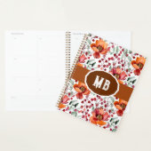 Aardse Kleuren, Herfst Bloemen Monogram Planner (Display)