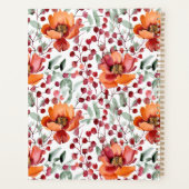 Aardse Kleuren, Herfst Bloemen Monogram Planner (Achterkant)