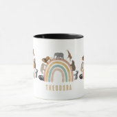 Aardse kleuren Regenboog Oerwoud Dieren Mok (Midden)