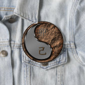 Aardse Konijn Ronde Button 4,0 Cm (In situ)