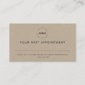 Aardse Kraft Custom Logo Business Afspraak Kaart Afsprakenkaartje (Voorkant)