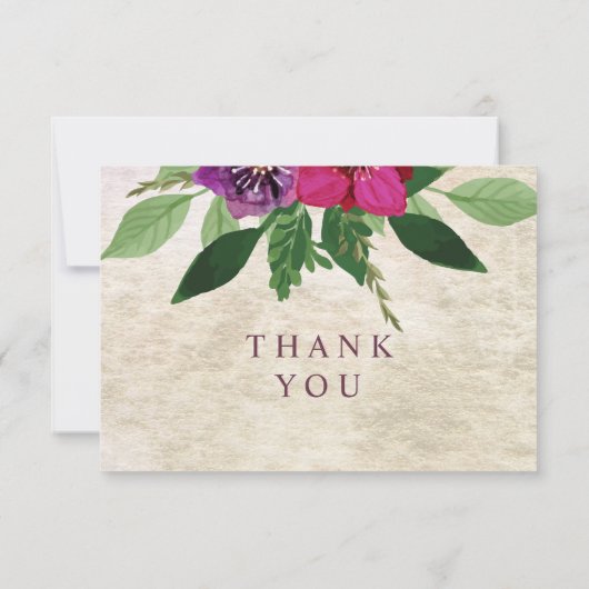 Aardse, kruiperige bruiloft bedankt kaarten (Achterkant)