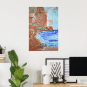 Aardse Kustklif Expressionist Poster (Thuiskantoor)
