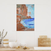 Aardse Kustklif Expressionist Poster (Keuken)