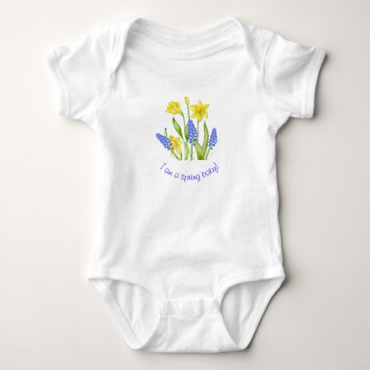 Aardse lente op een Baby Jersey Bodysuit (M, D) (Voorkant)