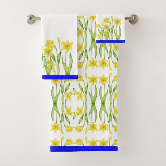 Aardse lente op een badkamer handdoek set (D) (Insitu)