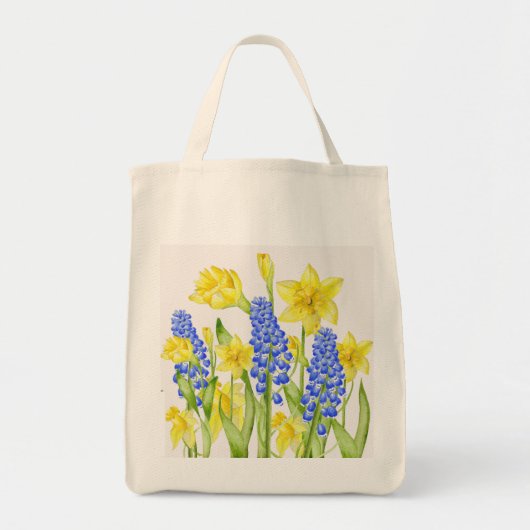 Aardse lente op een Canvas tas (M, D) (Voorkant)