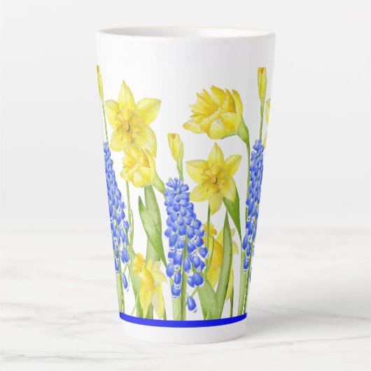 Aardse lente op een grote latte Mok (M, D) (Voorkant)