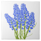 Aardse lente op een keramische Tegel (M) Tegeltje (Voorkant)