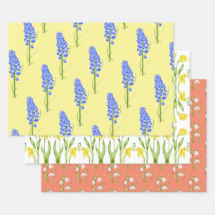 Aardse lente op inpakpapierbladen (M, D, S) Inpakpapier Vel