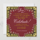 Aardse Liefde 25e Verjaardag Diner Uitnodigingen (Achterkant)