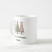 Aardse Luipaard Kerstbomen Persoonlijke Mok (Voorkant links)