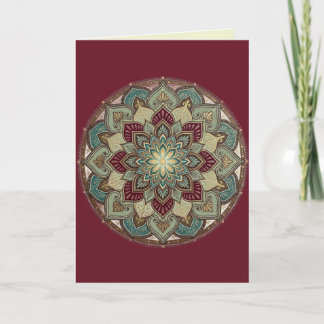 Aardse Mandala Hippie Vibe Lege Kunstkaart Kaart