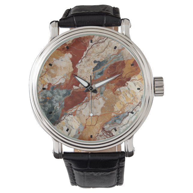 Aardse Marmeren Horloge (Voorkant)