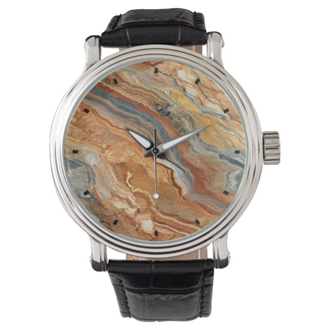 Aardse Marmeren Horloge (Voorkant)