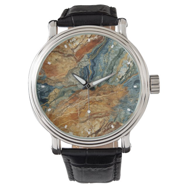 Aardse Marmeren Horloge (Voorkant)
