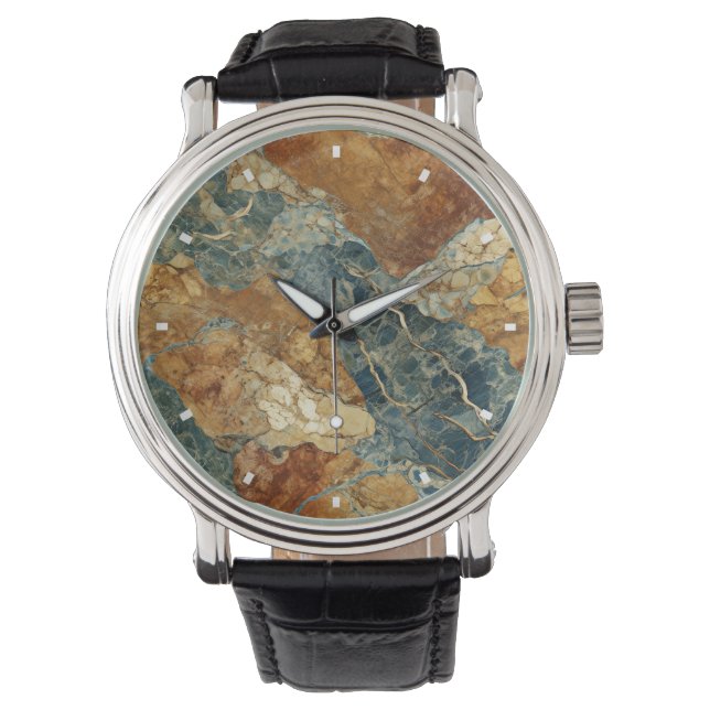 Aardse Marmeren Horloge (Voorkant)